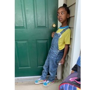 Little boys crazy colored checker vans